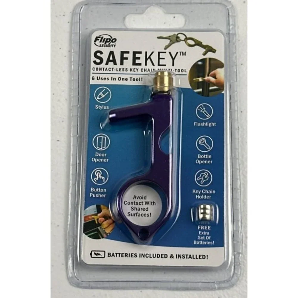 Buy 1, Get 2 Free LED Key Chain Multi-Tool – Stylus, Flashlight, Extra Batteries